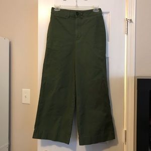 Madewell Emmett Wide-Leg Crop in Palm Green